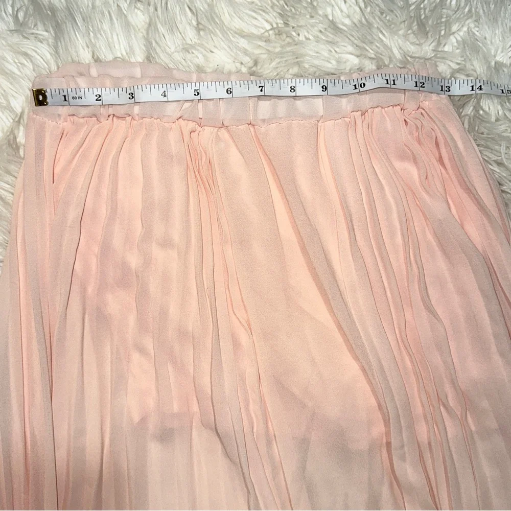 Don’t Ask Why American Eagle | Accordion Pleated Maxi Skirt Pink Sheer OS
